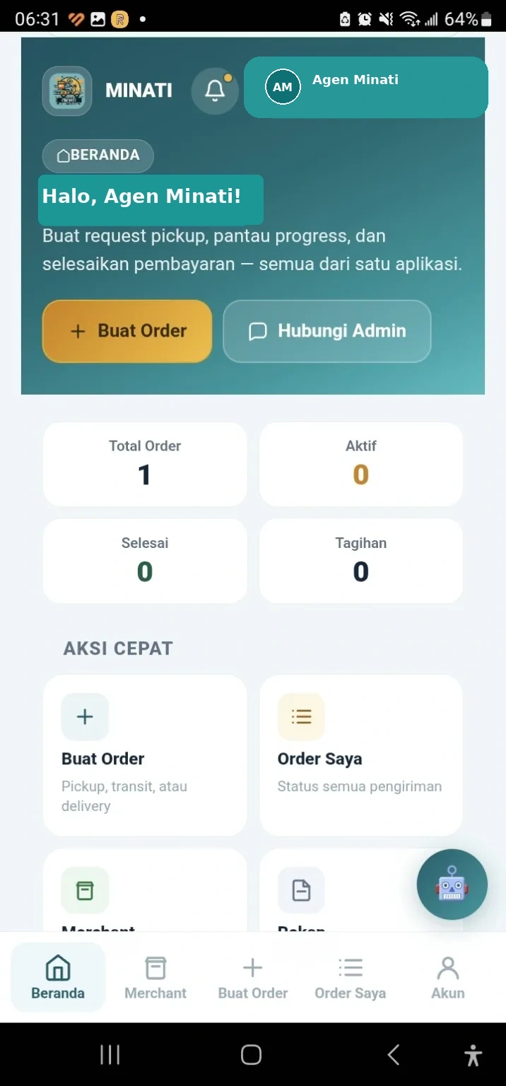 Sanitized Minati interface